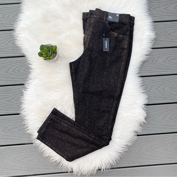 Express Gold Shimmer Jeans - Picture 1 of 4